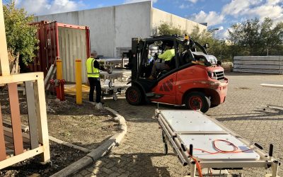 Sea Container Packed Full of Medical Equipment for Ethiopia